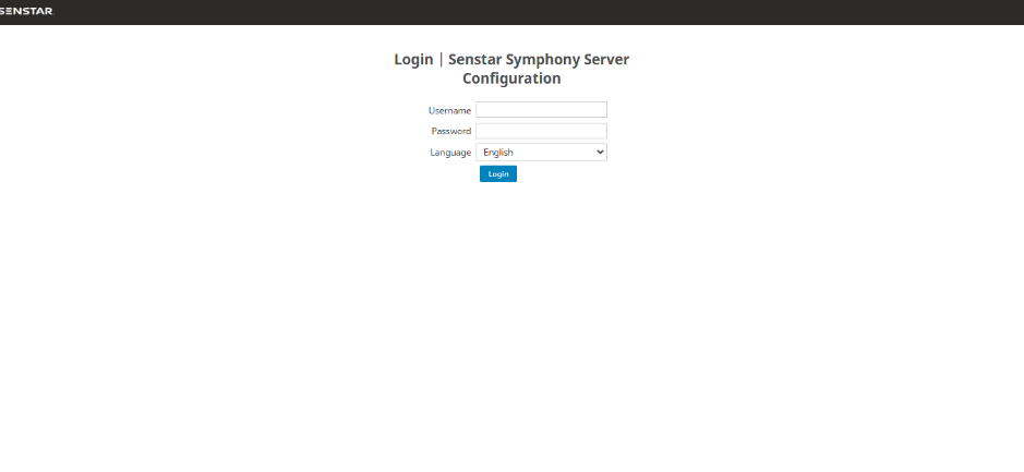 Senstar Server Configuration
